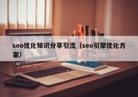 seo優(yōu)化知識(shí)分享引流（seo引擎優(yōu)化方案）