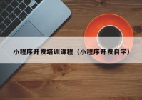 小程序開發(fā)培訓(xùn)課程（小程序開發(fā)自學(xué)）