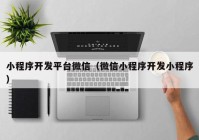 小程序開發(fā)平臺微信（微信小程序開發(fā)小程序）