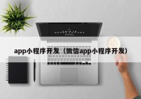 app小程序開(kāi)發(fā)（微信app小程序開(kāi)發(fā)）
